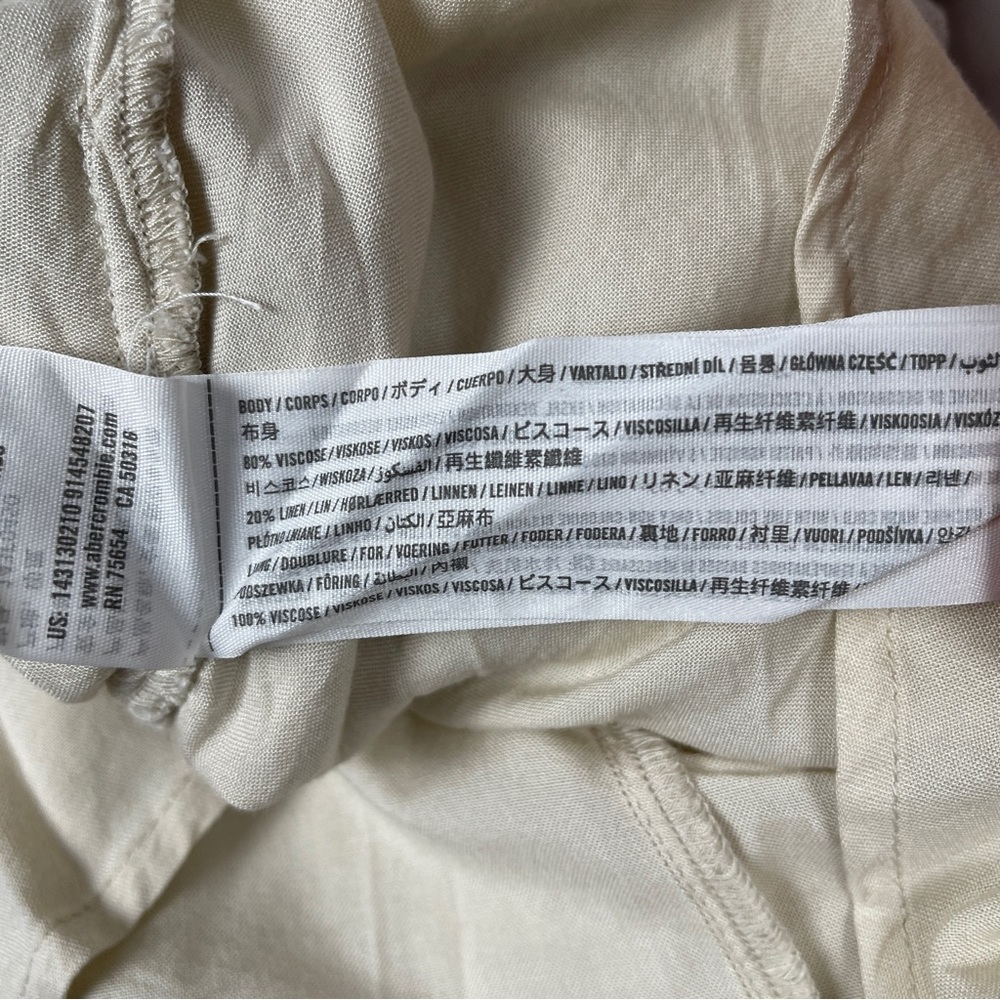 ABERCROMBIE & FITCH linen blend tiered mini skirt NWT, size XS - Picture 14 of 15